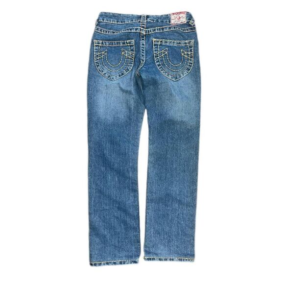 Vintage Y2K 2000 True Religion Women's Medium Wash Blue Jeans SZ 27 - Picture 2 of 6